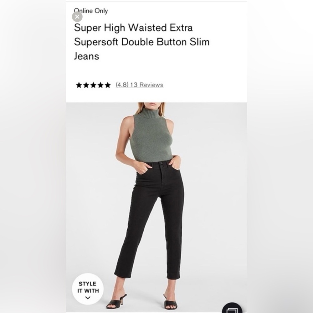 Express Women's High Rise Black Jeans